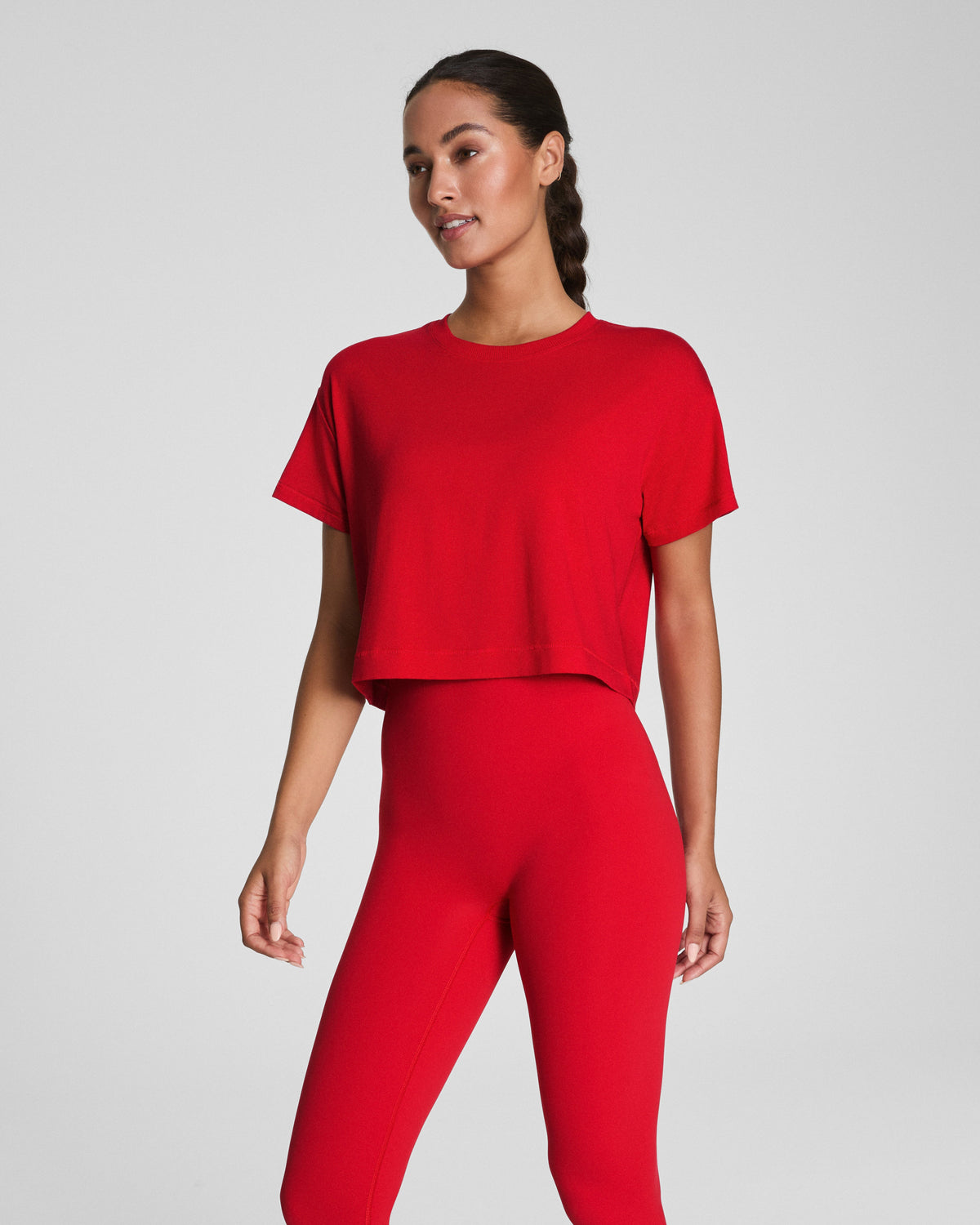 SPANX® Outpace Cropped Tee  Spanx Red
