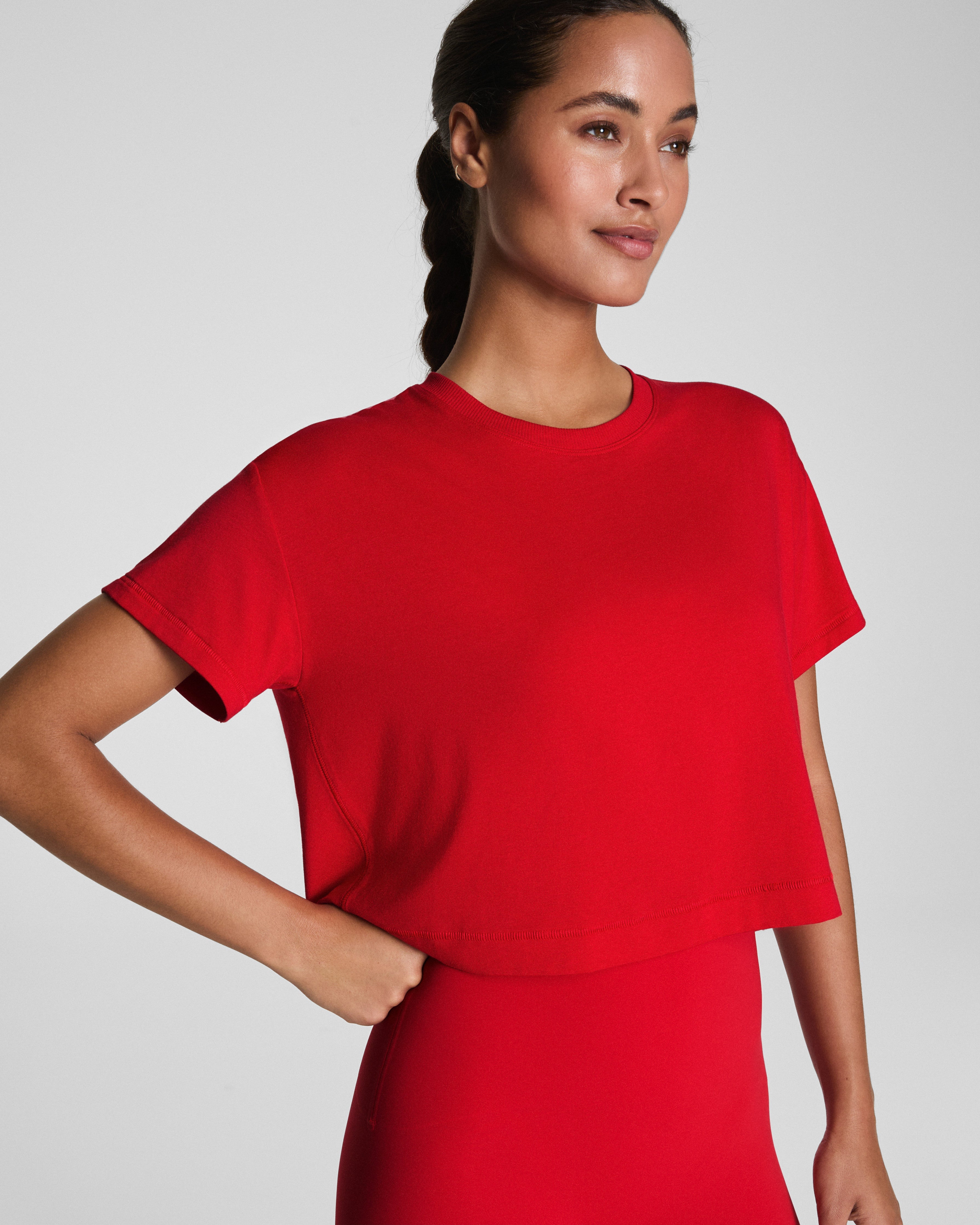 SPANX® Outpace Cropped Tee  Spanx Red