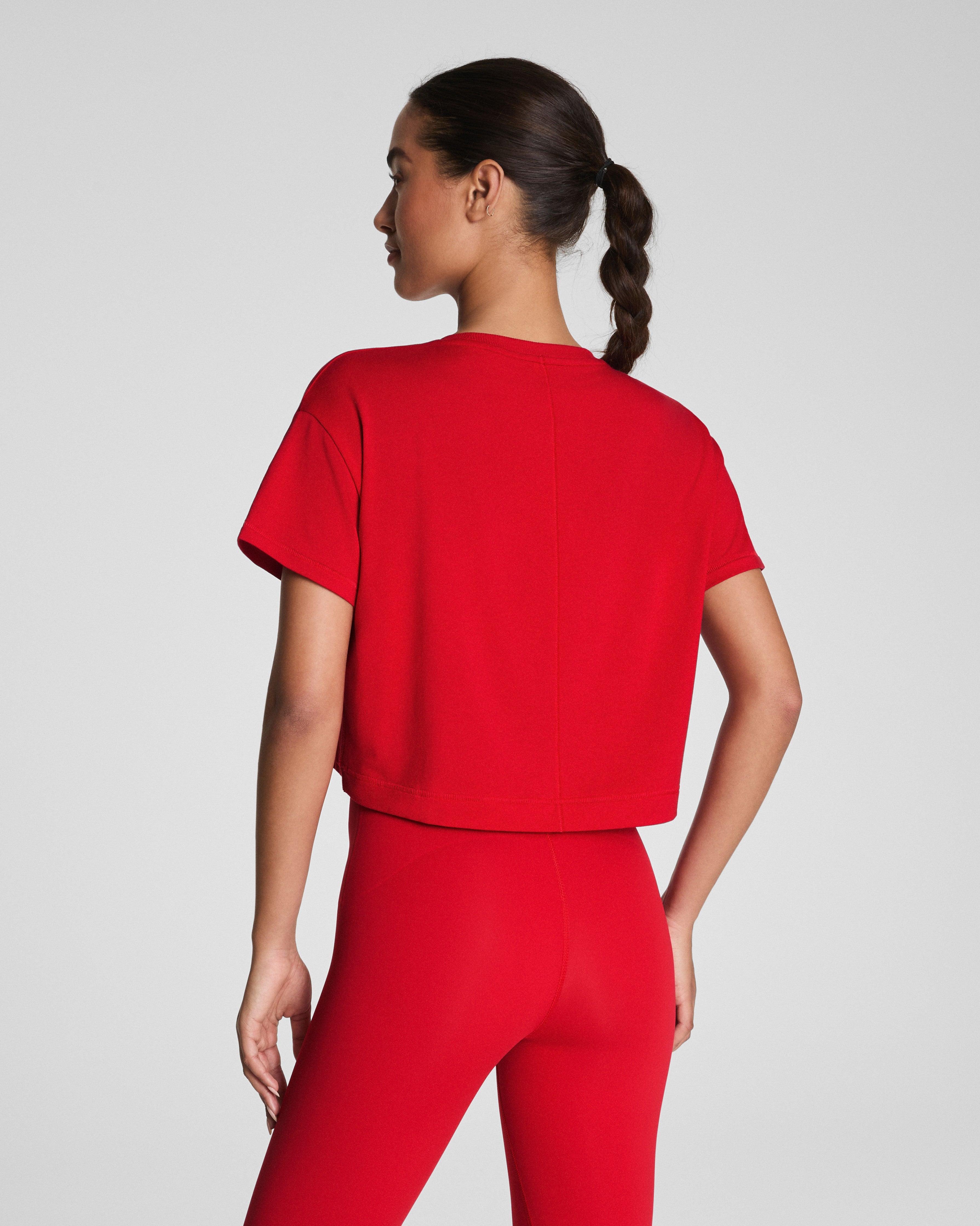 SPANX® Outpace Cropped Tee  Spanx Red