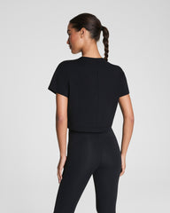 SPANX® Outpace Cropped Tee  Very Black