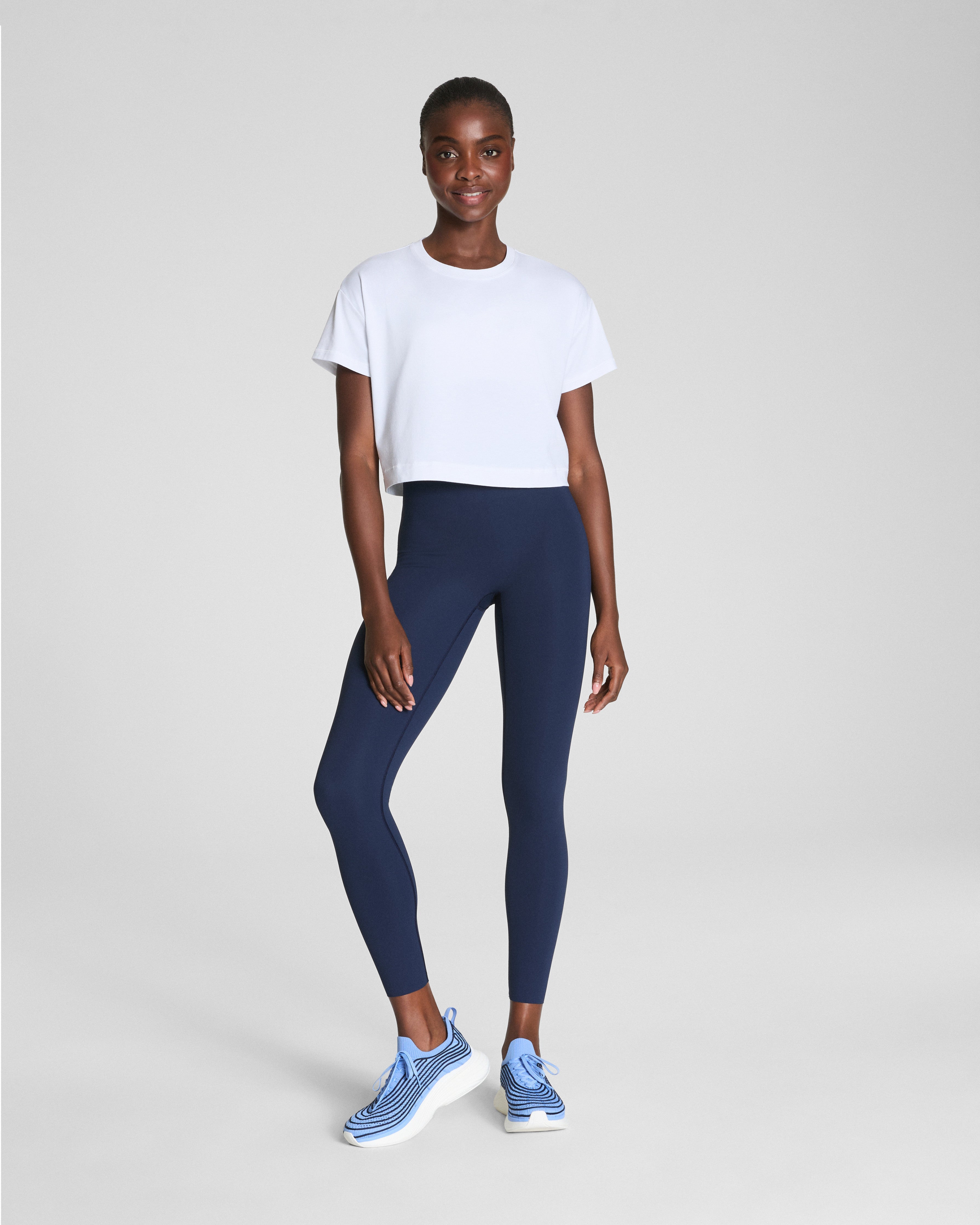 SPANX® Outpace Cropped Tee  Vivid White