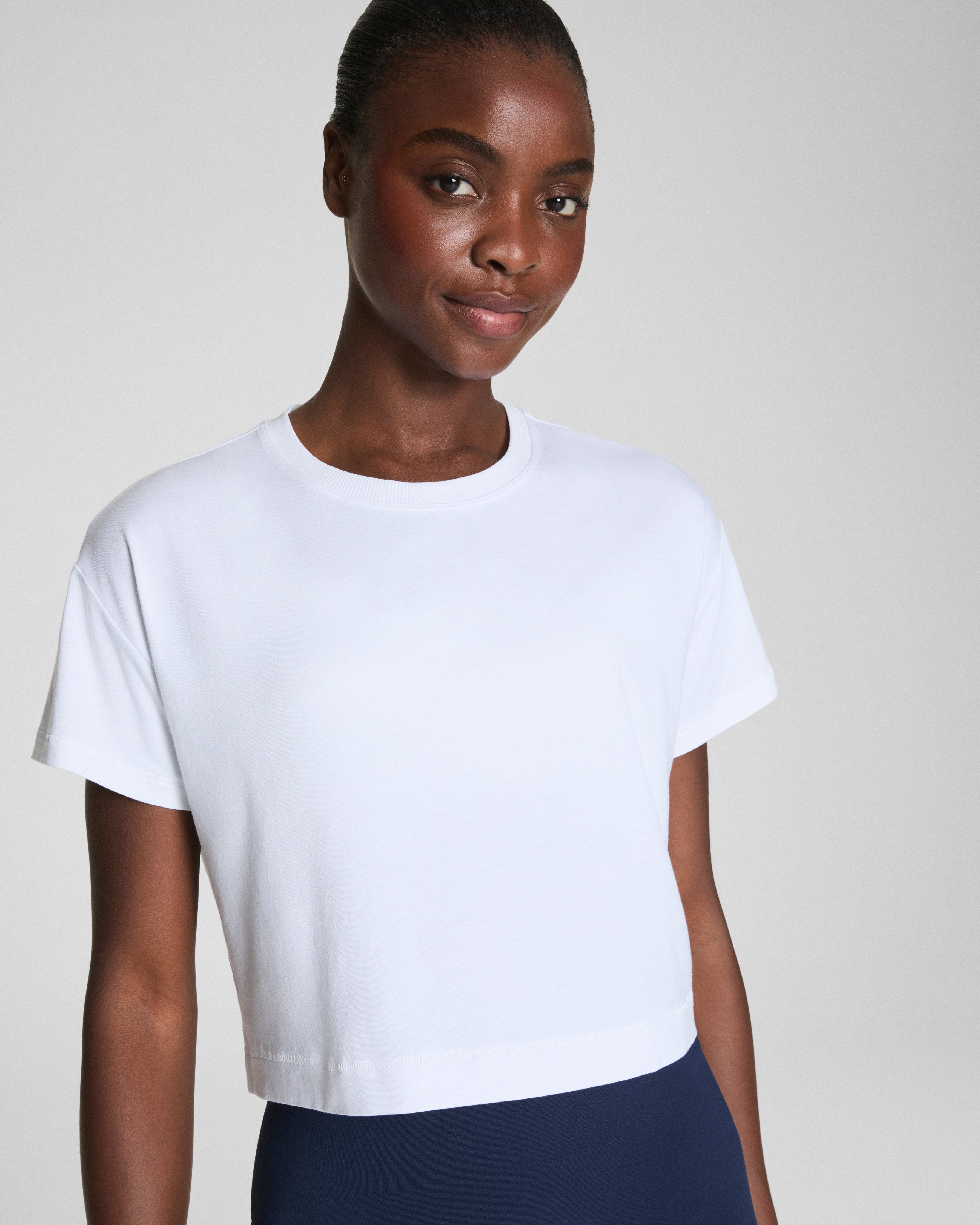 SPANX® Outpace Cropped Tee  Vivid White