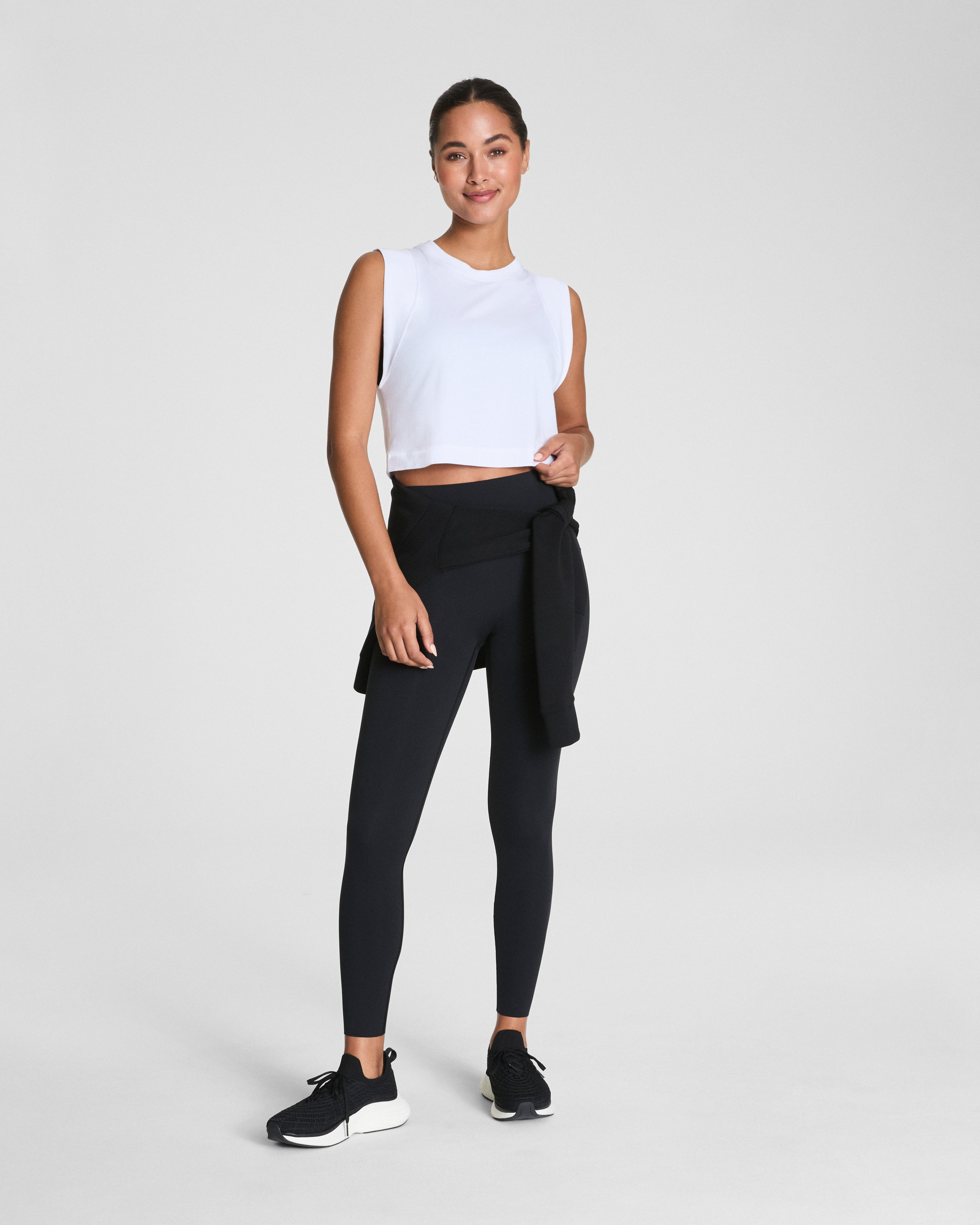 SPANX® Outpace Cropped Tank  Vivid White