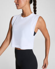 SPANX® Outpace Cropped Tank  Vivid White