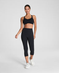 SPANXshape™ CoreLuxe Cropped Leggings with Mid-Tummy Compression, 19"  Very Black
