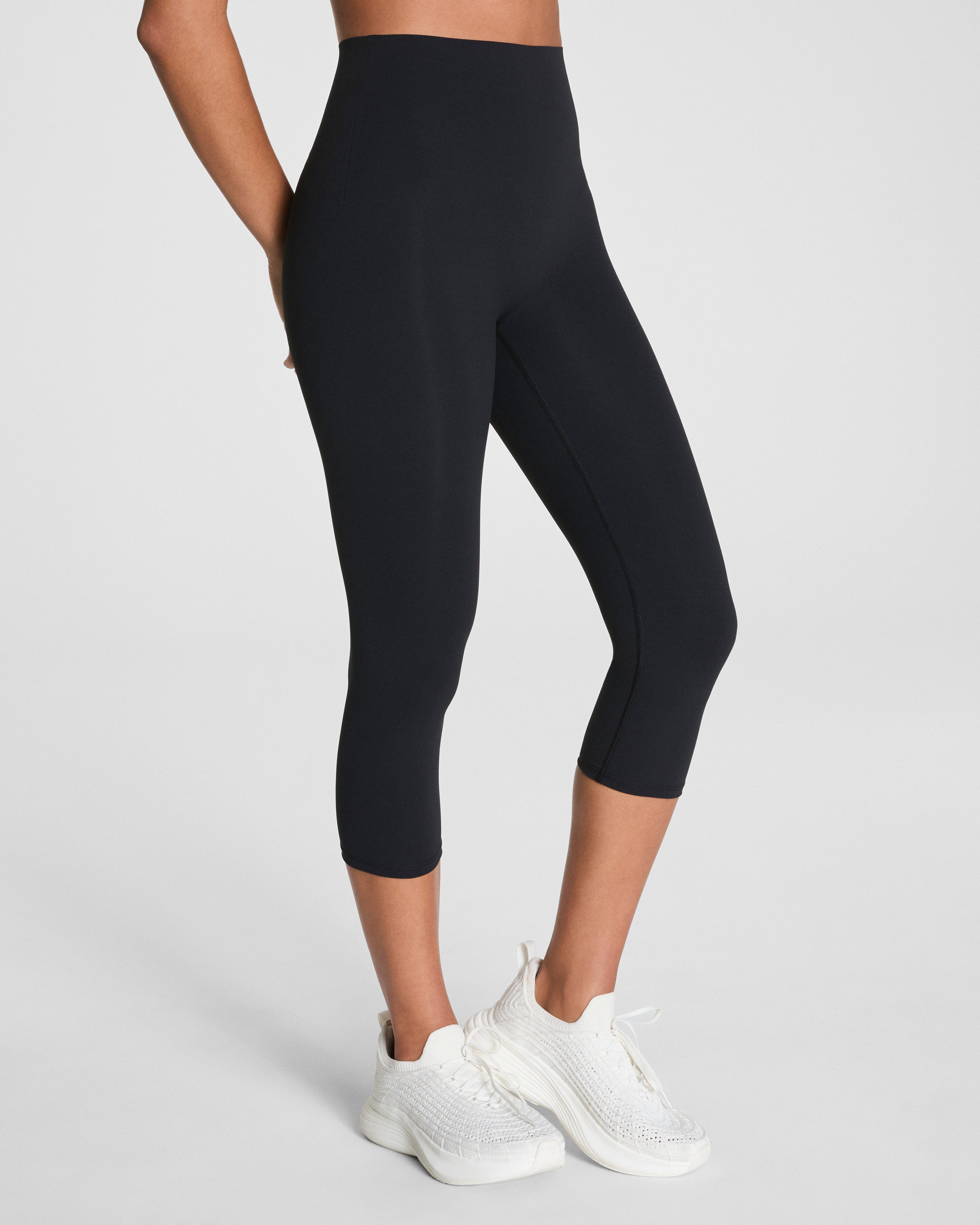 SPANXshape™ CoreLuxe Cropped Leggings with Mid-Tummy Compression, 19"  Very Black