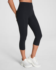 SPANXshape™ CoreLuxe Cropped Leggings with Mid-Tummy Compression, 19"  Very Black