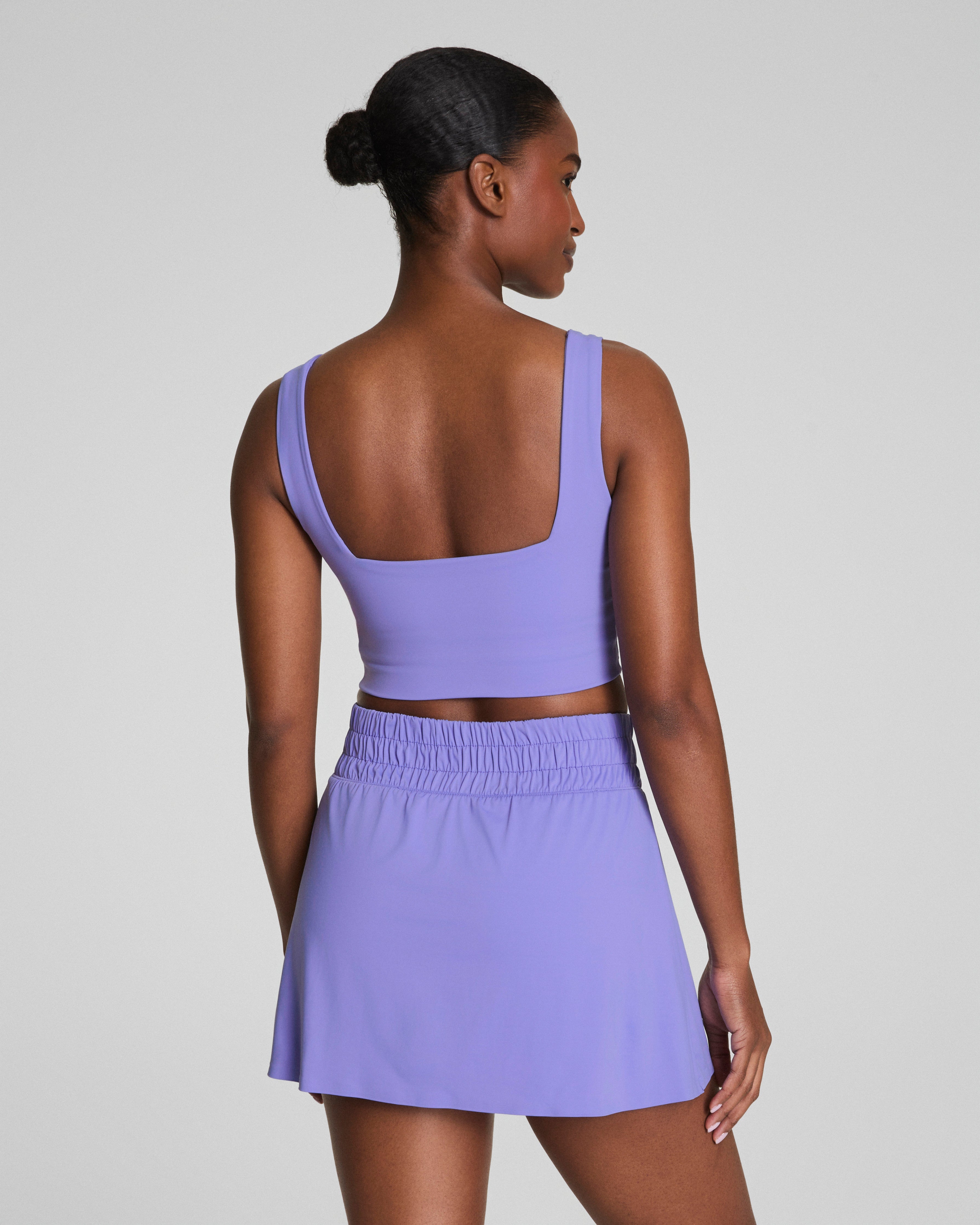 SPANX® Get Moving Cropped Square Neck Shelf Tank  Amethyst