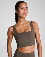 SPANX® Get Moving Cropped Square Neck Shelf Tank  Mineral