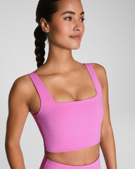 SPANX® Get Moving Cropped Square Neck Shelf Tank  Pink Geranium