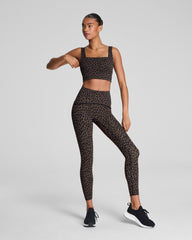 SPANX® Get Moving Leopard Print Cropped Square Neck Shelf Tank  Leopard Print