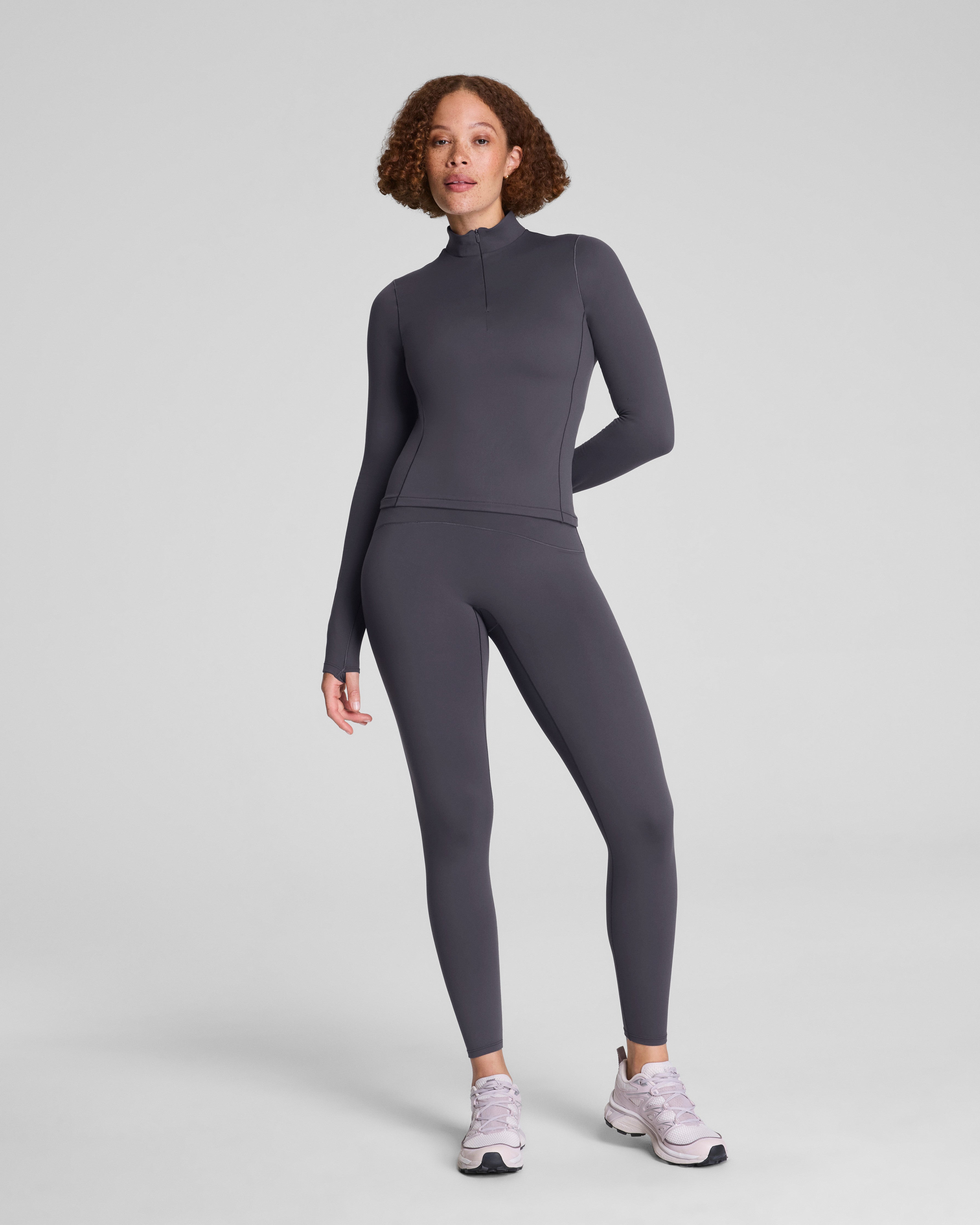 SPANX® Get Moving Brushed Contour Half Zip  Storm