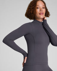 SPANX® Get Moving Brushed Contour Half Zip  Storm