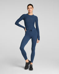 SPANX® SoftStretch Contour Mockneck Long Sleeve Top  Timeless Navy/Dark Timeless Navy