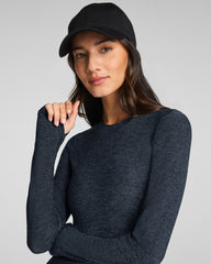 SPANX® SoftStretch Contour Mockneck Long Sleeve Top  Very Black/Light Very Black