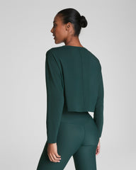 SPANX® Outpace Cropped Long Sleeve Top  Meridian