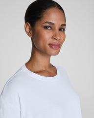 SPANX® Outpace Cropped Long Sleeve Top  Vivid White