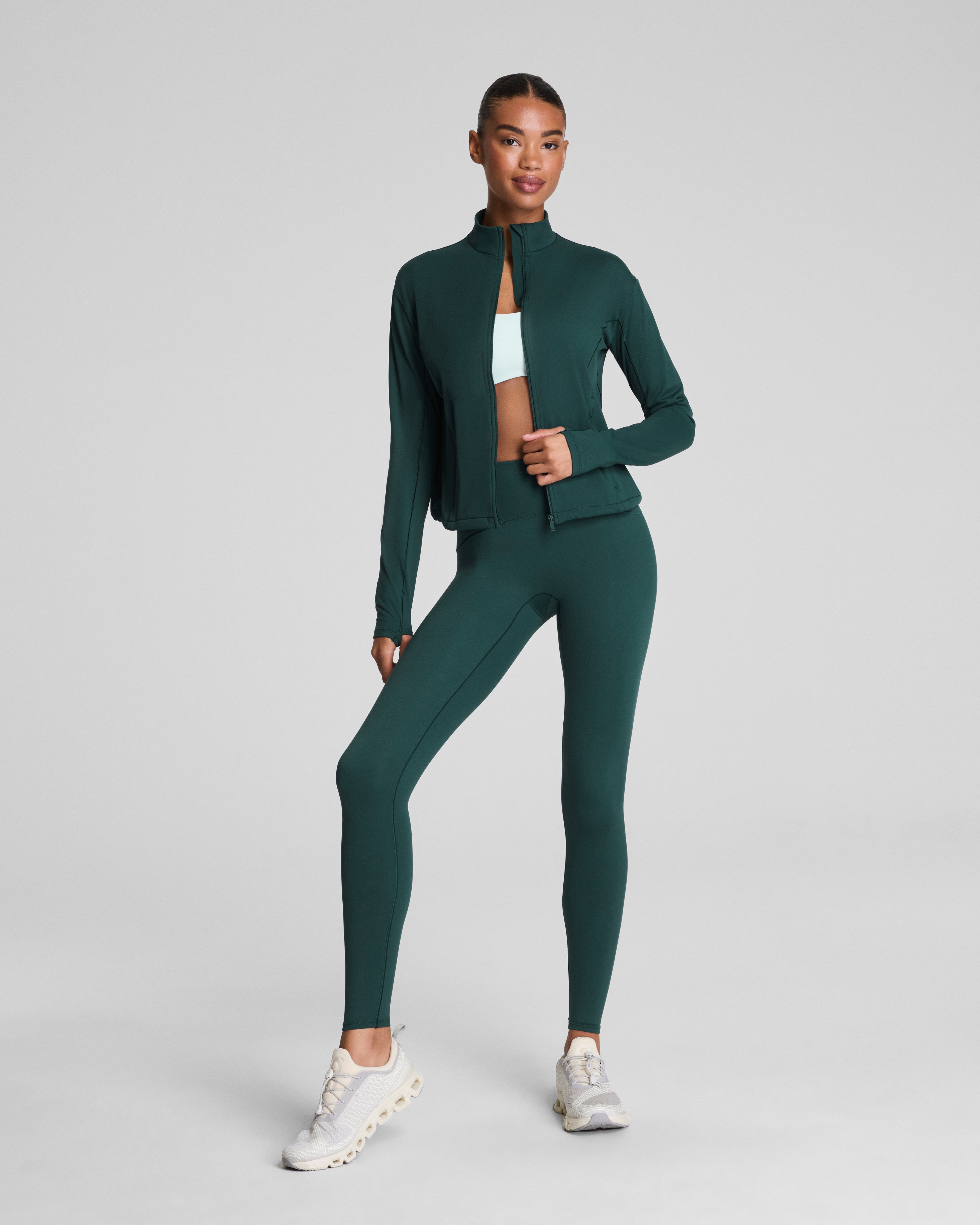 SPANX® Get Moving Brushed Full Zip Jacket  Meridian
