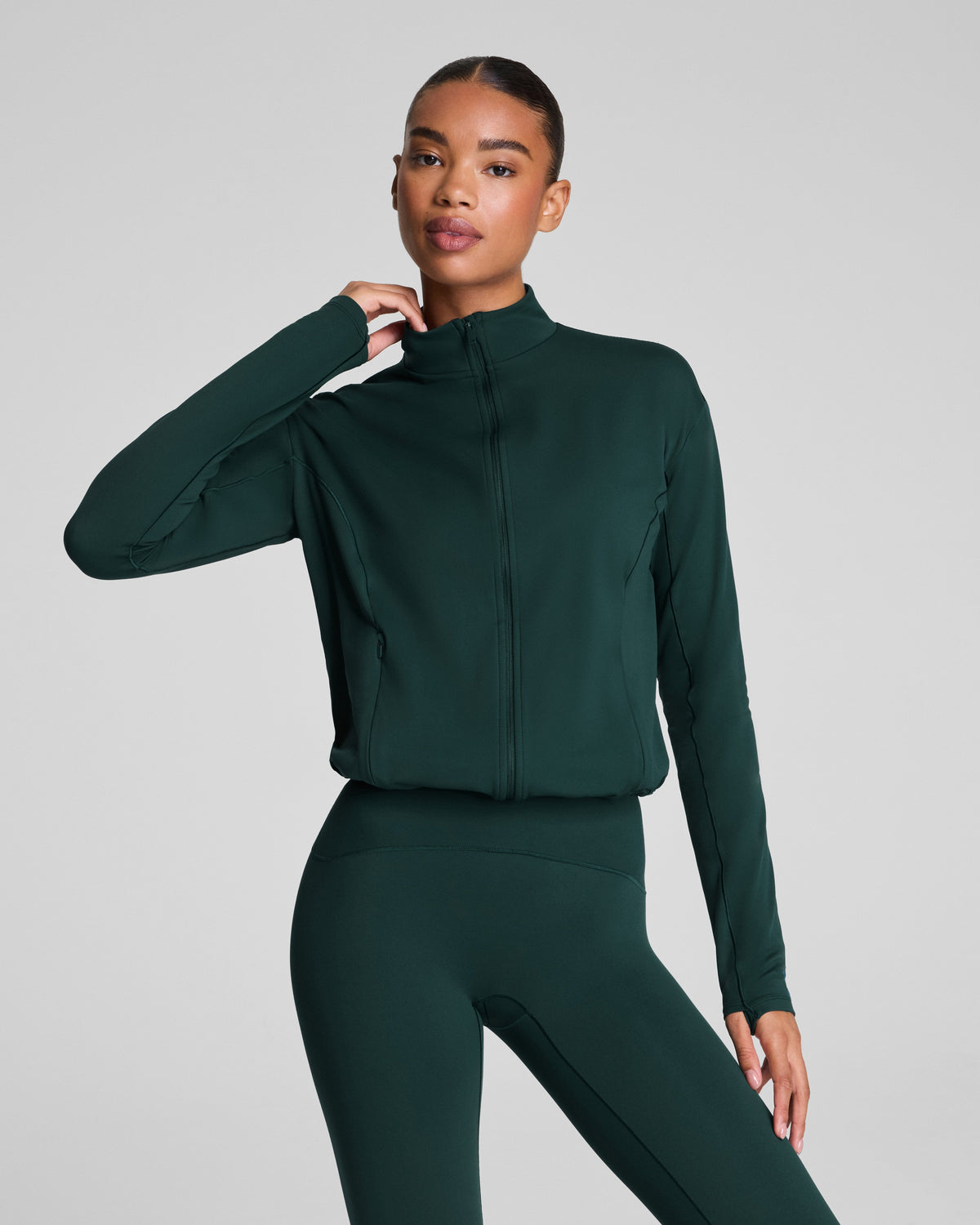 SPANX® Get Moving Brushed Full Zip Jacket  Meridian
