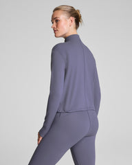 SPANX® Get Moving Brushed Full Zip Jacket  Pewter
