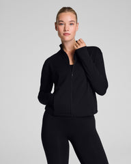 SPANX® Get Moving Brushed Full Zip Jacket  Very Black