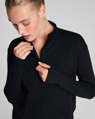 SPANX® Get Moving Brushed Full Zip Jacket  Very Black