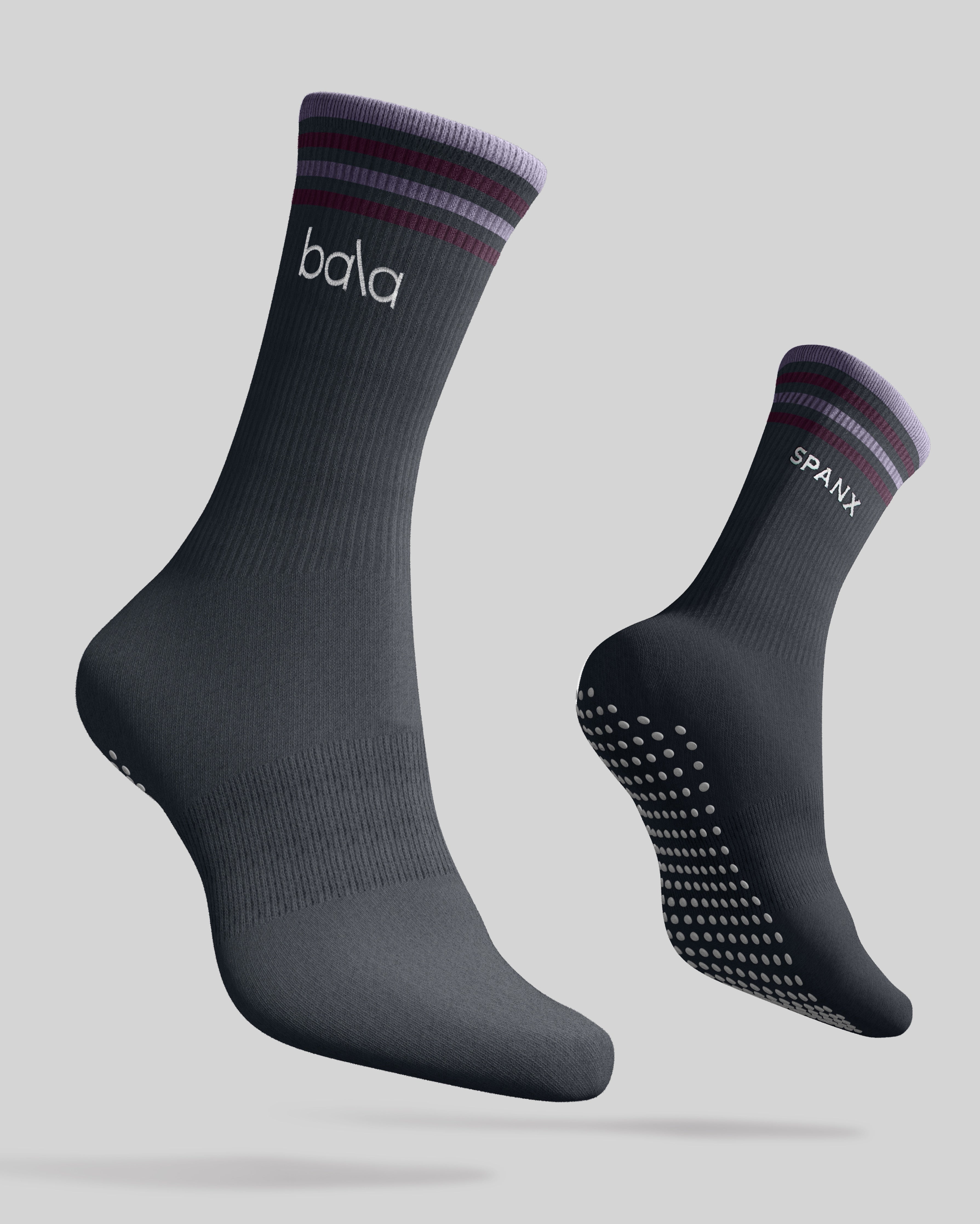 Bala No-Slip High Socks  Plum Berry/Orchid Ash/Very Black