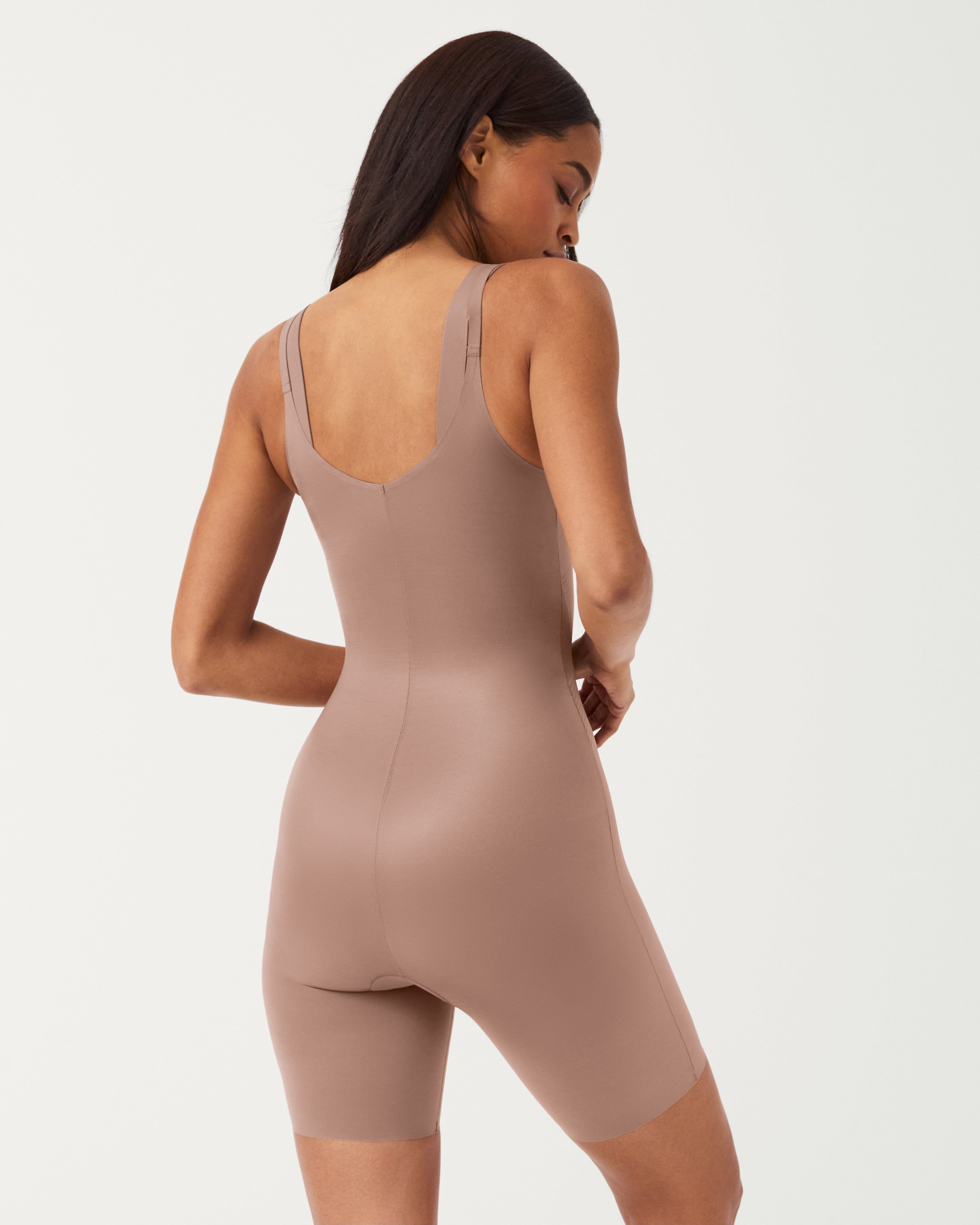 SPANXshape™ Invisible Open-Bust Mid-Thigh Bodysuit  Cafe Au Lait