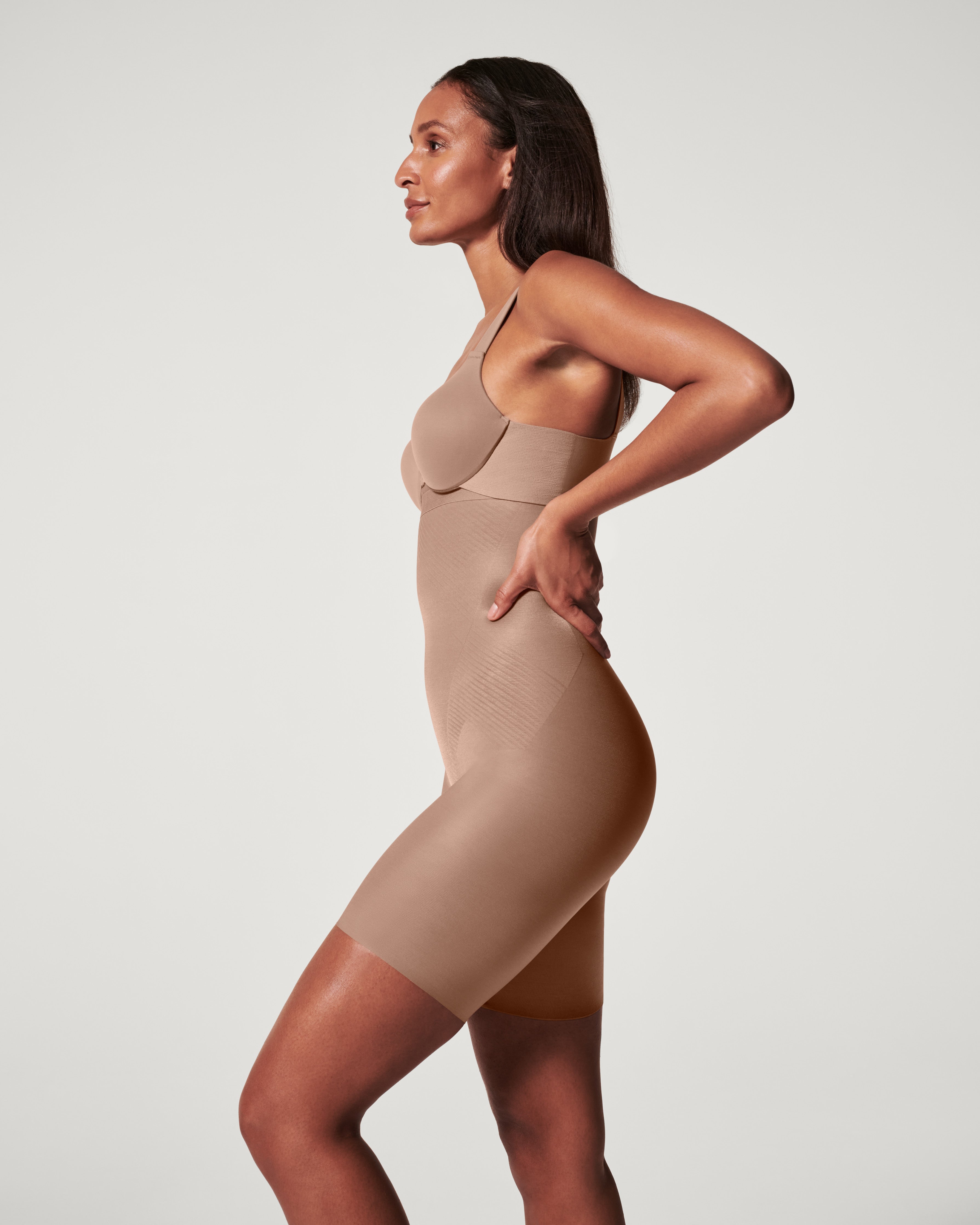 SPANXshape™ Invisible High-Waisted Mid-Thigh Short  Cafe Au Lait
