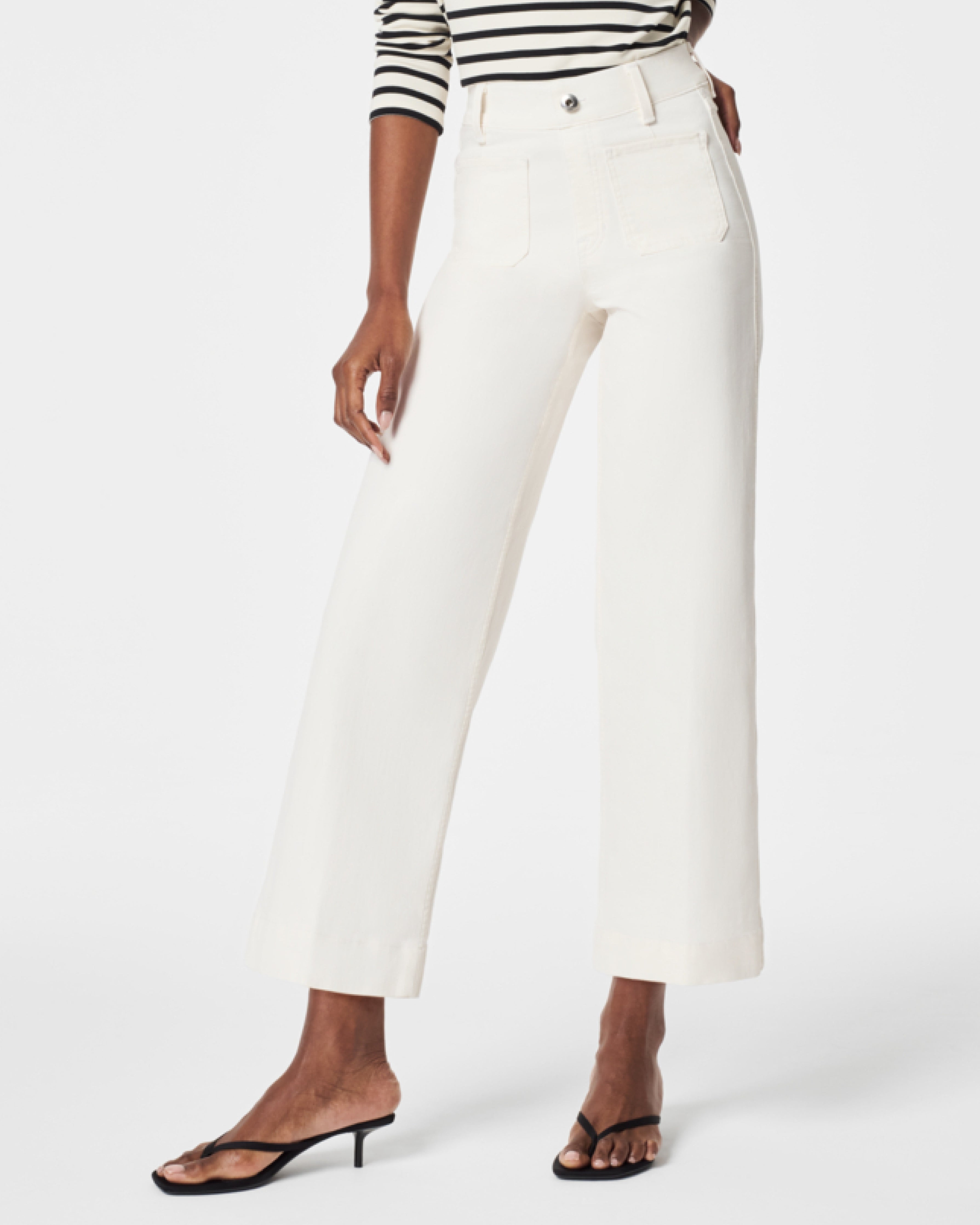 SPANXshape™ Original EveryWear Cropped Wide Leg Jeans with Patch Pockets