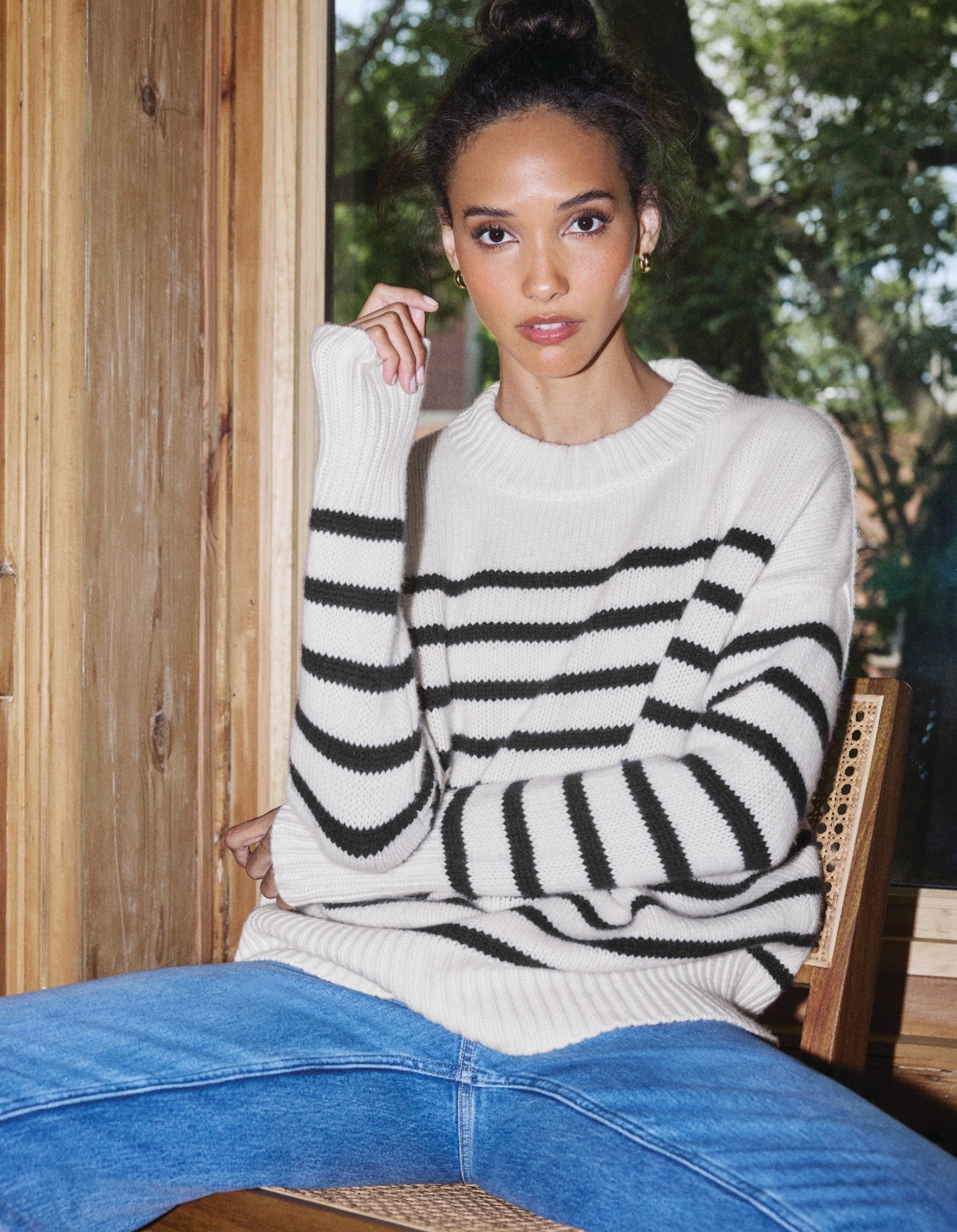 La Ligne Marin Sweater  Cream/Black